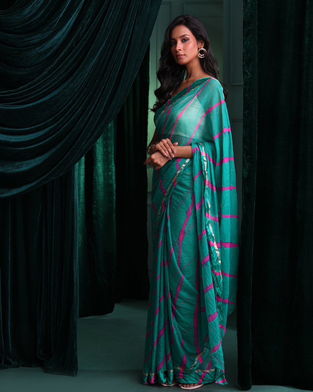 SUNEHRI LEHERIYA (LEHERIYA  SAREE)