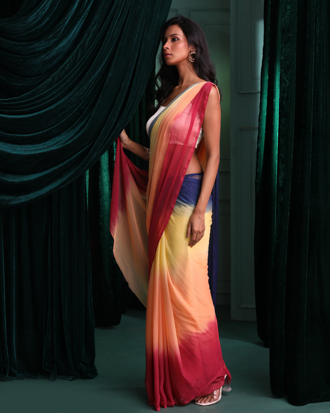 SUBLIME SUNSET (OMBRE  SAREE)