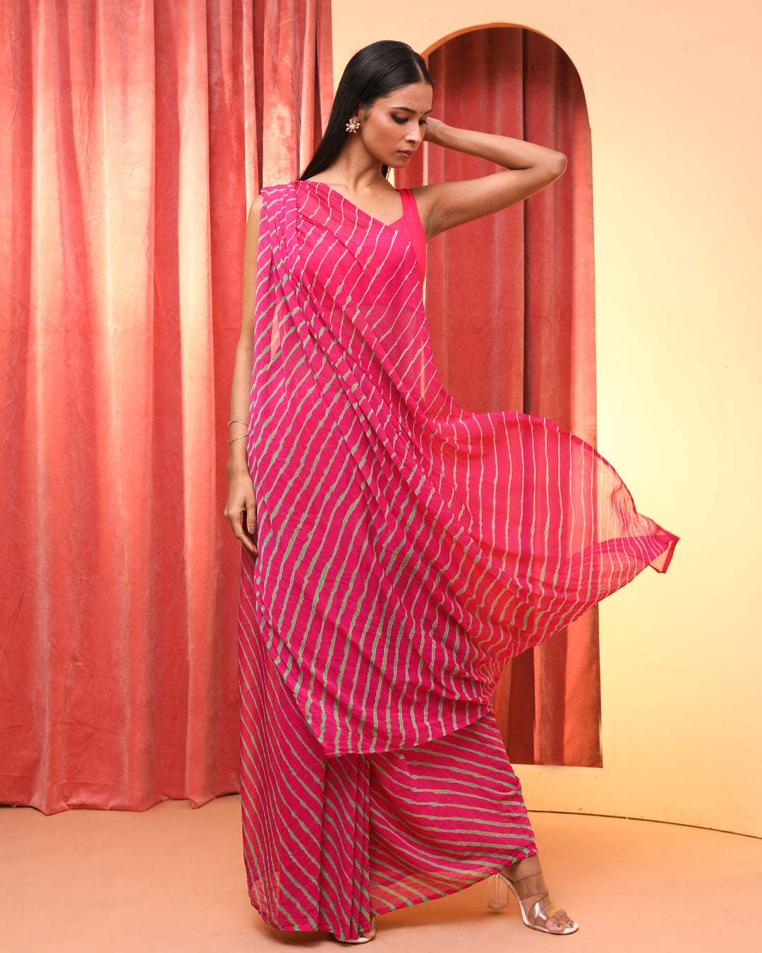 PINK HORIZON LEHERIYA (LEHERIYA  SAREE)