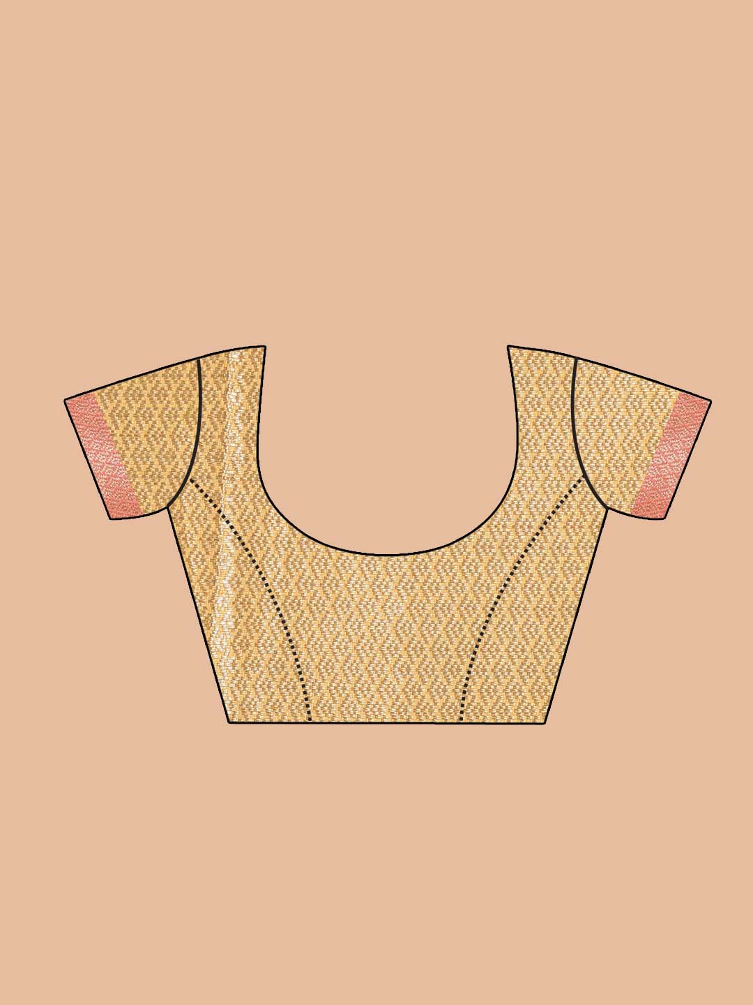 Indethnic Banarasi Yellow Woven Design Daily Wear Saree - Blouse Piece View