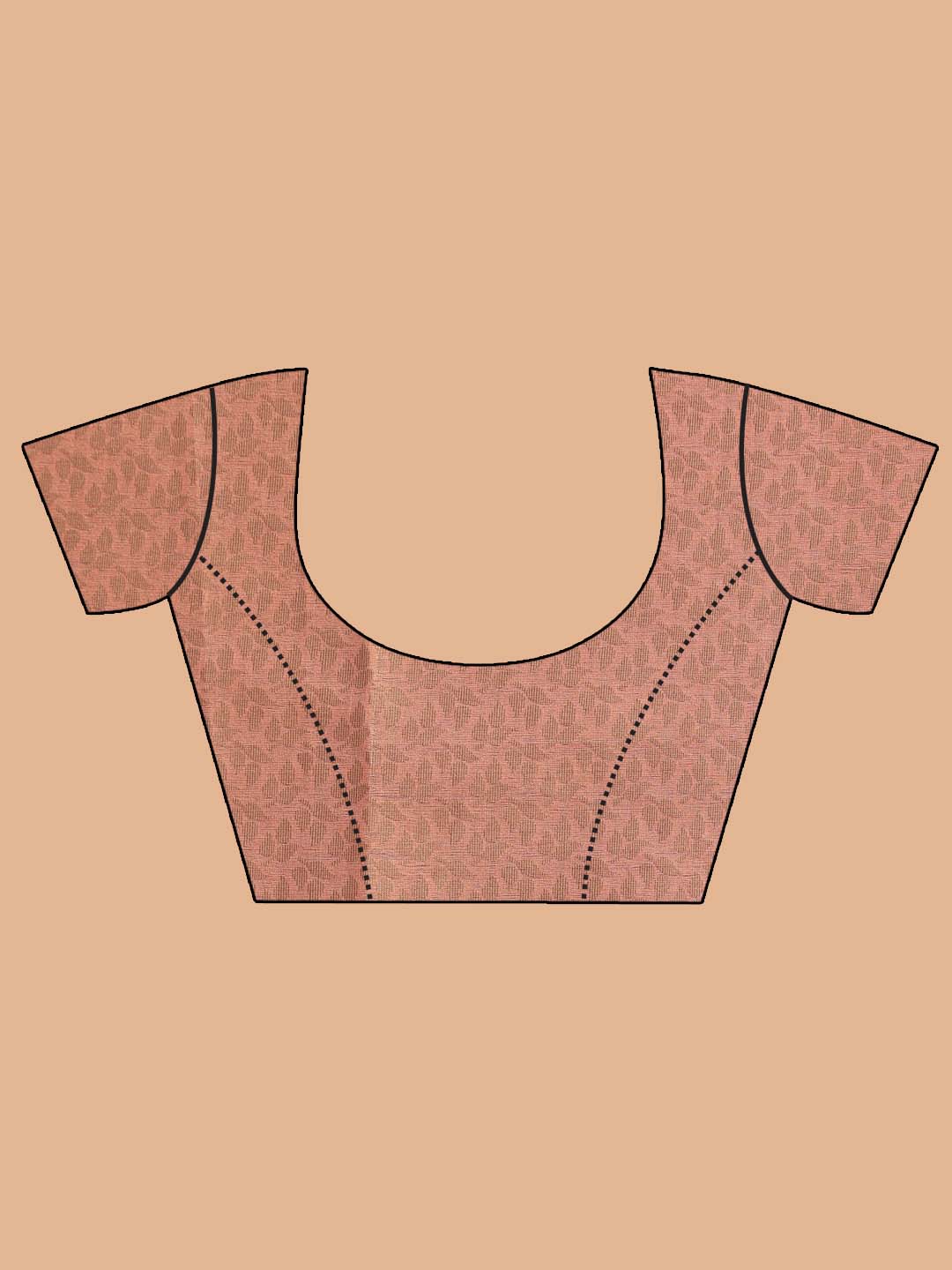 Indethnic Banarasi Peach Woven Design Party Wear Saree - Blouse Piece View