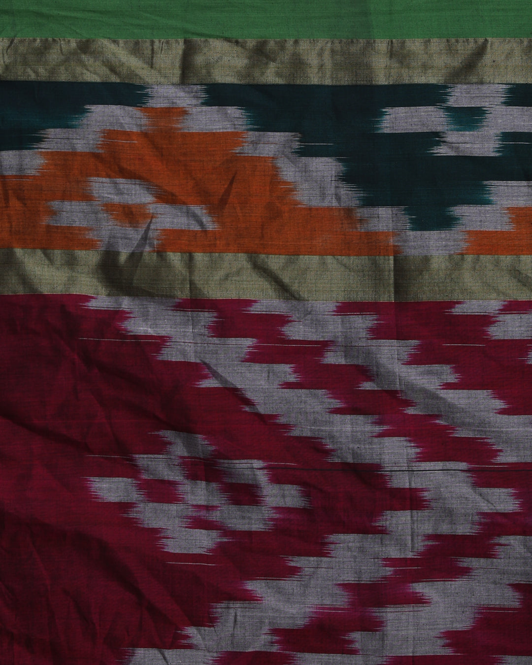 CRIMSON ELEGANCE (IKAT  SAREE)