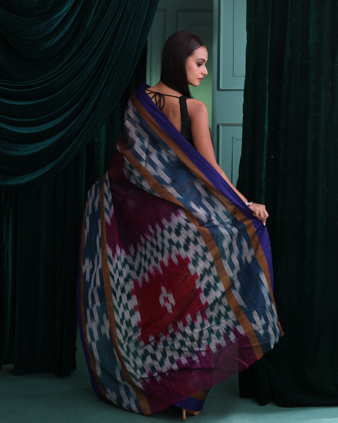 MAJESTIC VIOLET (IKAT  SAREE)