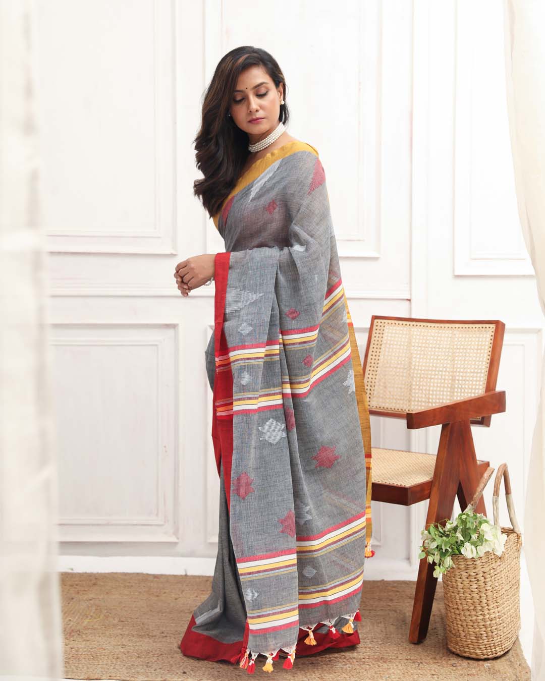 URBAN TRANQUIL (HANDLOOM 100% PURE COTTON SAREE)
