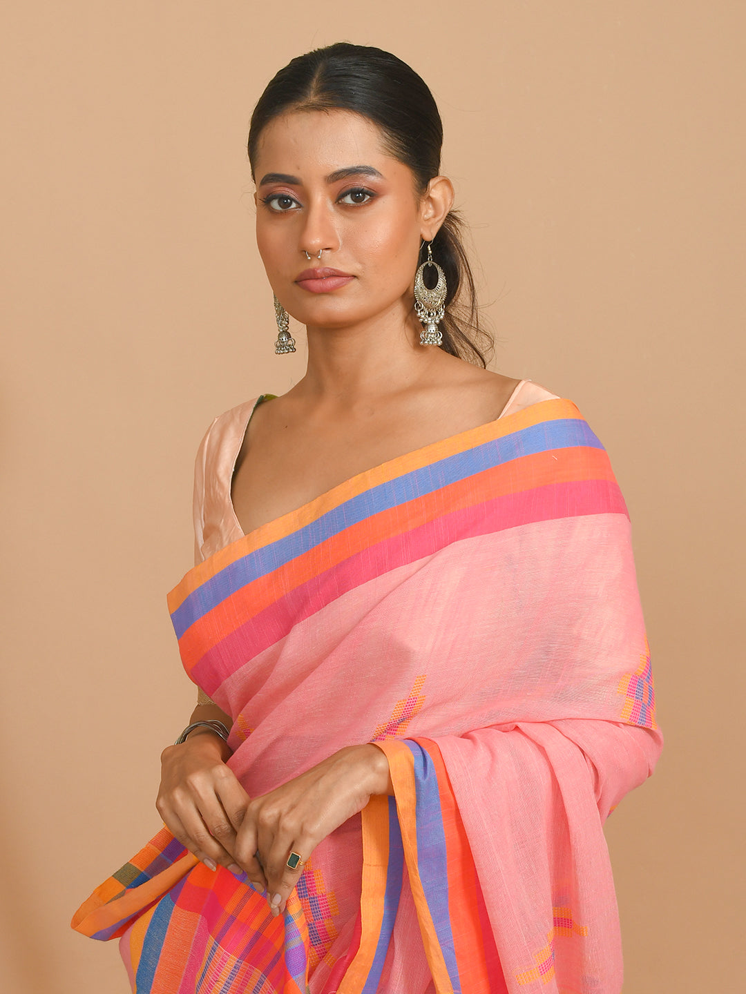 BLUSH BLOOM (HANDLOOM 100% PURE COTTON SAREE)