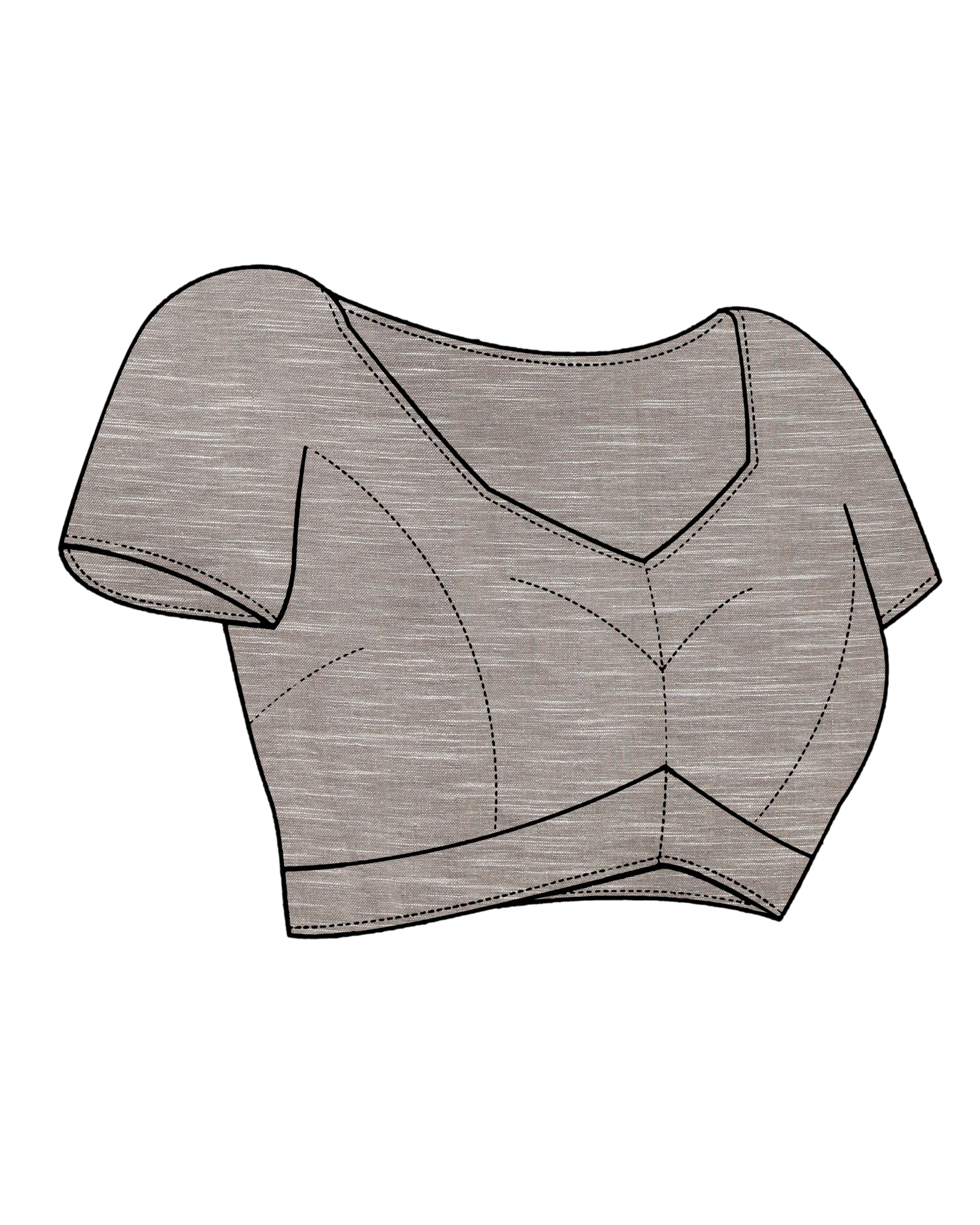SUBTLE STRENGTH (HANDLOOM PURE LINEN SAREE)